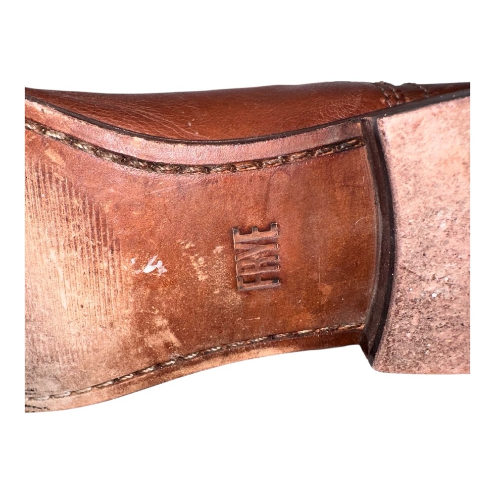FRYE Elyssa Shootie Women's Ankle Booties Cognac Leather 10 Slip-On Short Boot - Picture 7 of 10